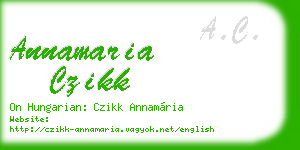 annamaria czikk business card