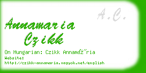annamaria czikk business card